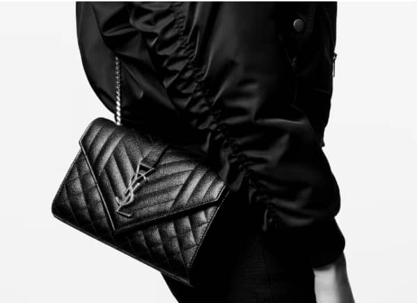 Black YSL envelope bag