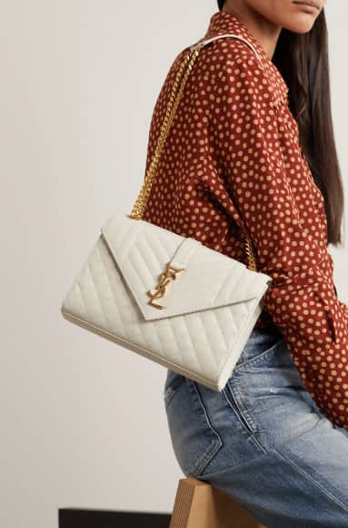White YSL envelope bag